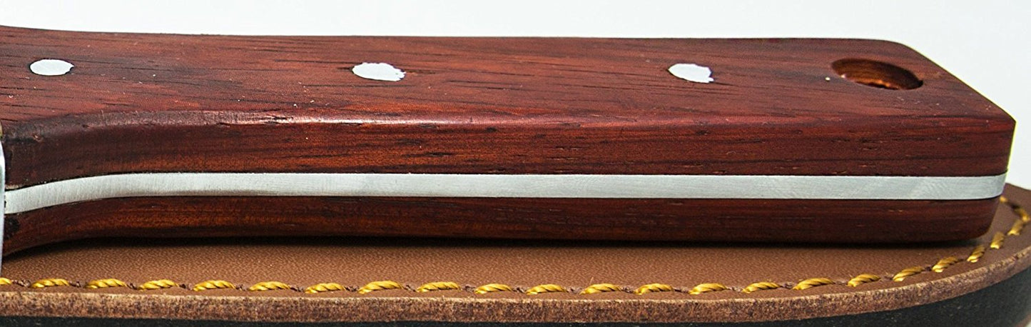 Nożołopatka saperka Digger red wood + skórzana kabura